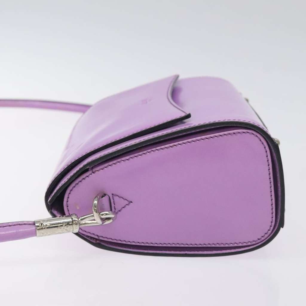 Celine Shoulder Bag Purple Leather Good condition - Model View
