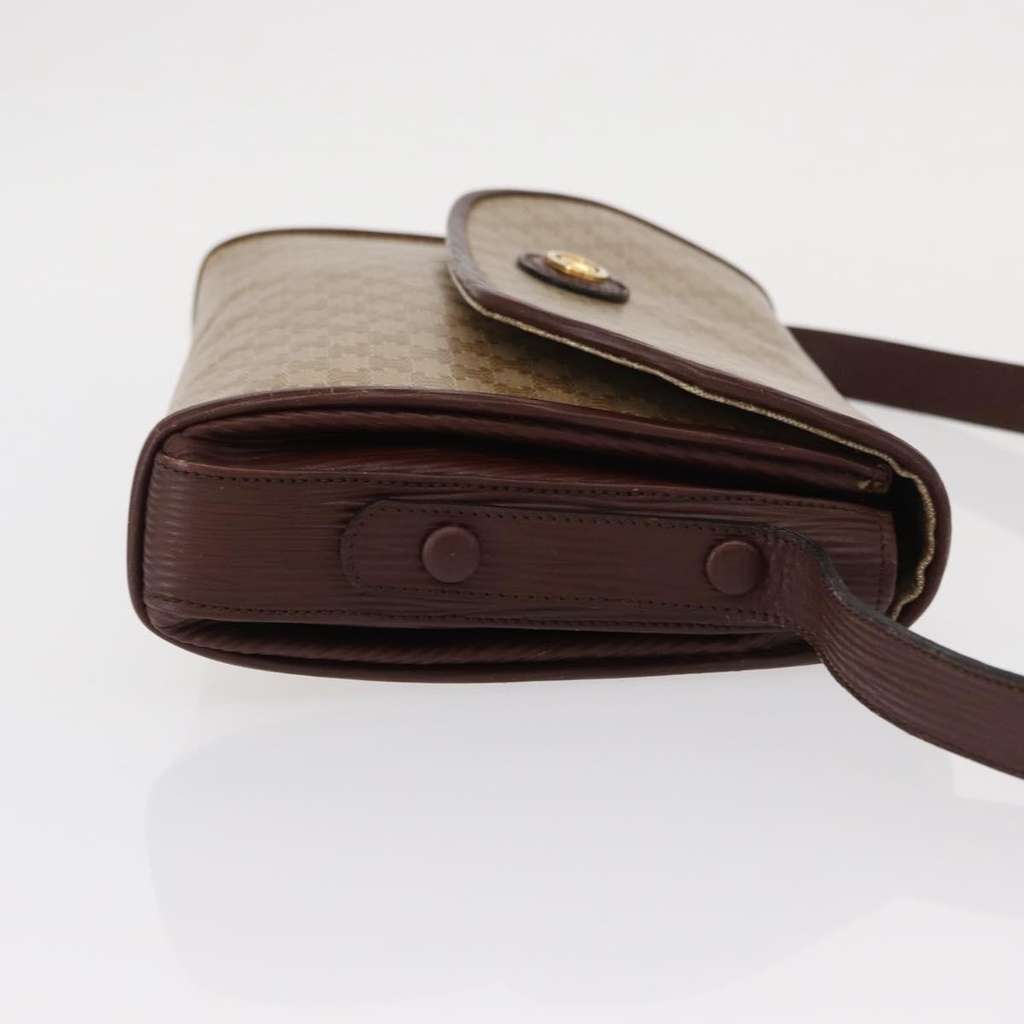 Celine Vintage Macadam Shoulder Bag Beige Canvas Good condition - Inside View