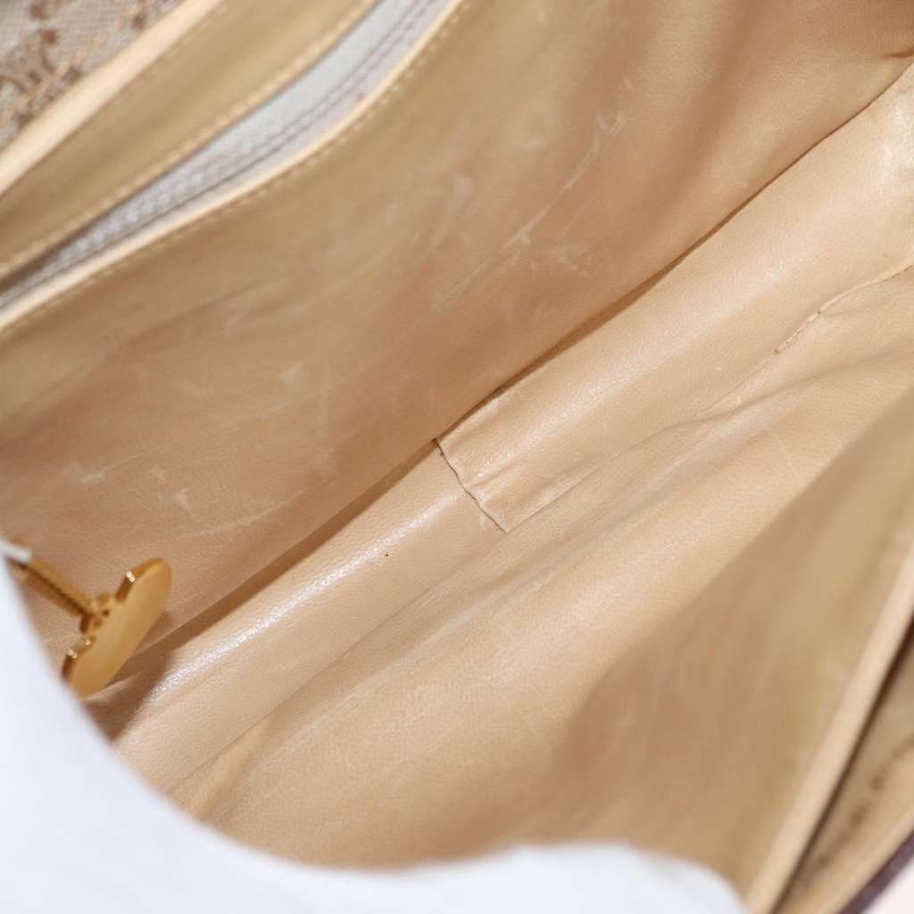 Celine Vintage Macadam Shoulder Bag Beige Canvas Good condition - Box View