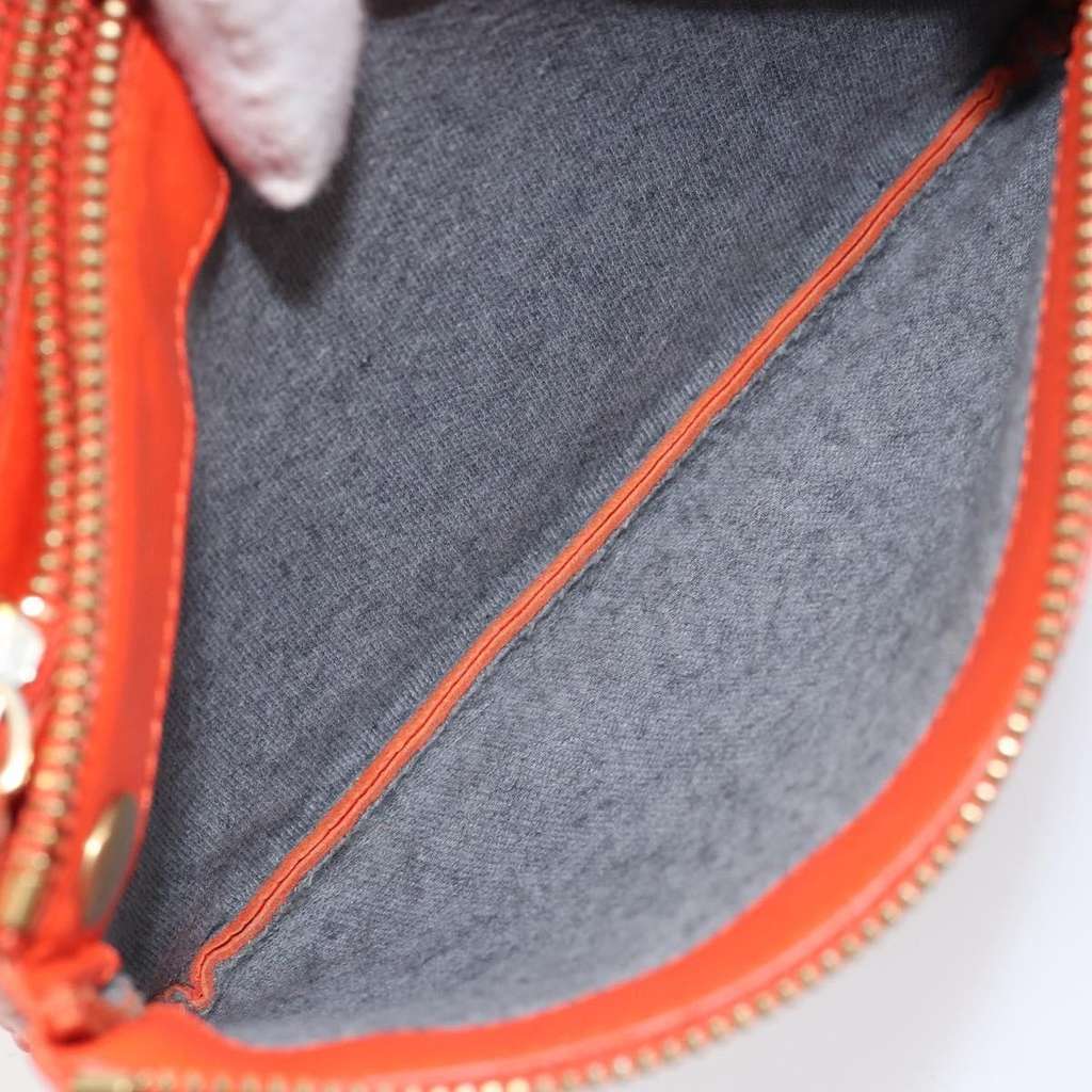 Celine Trio Crossbody Bag Orange Leather Good condition - Box View