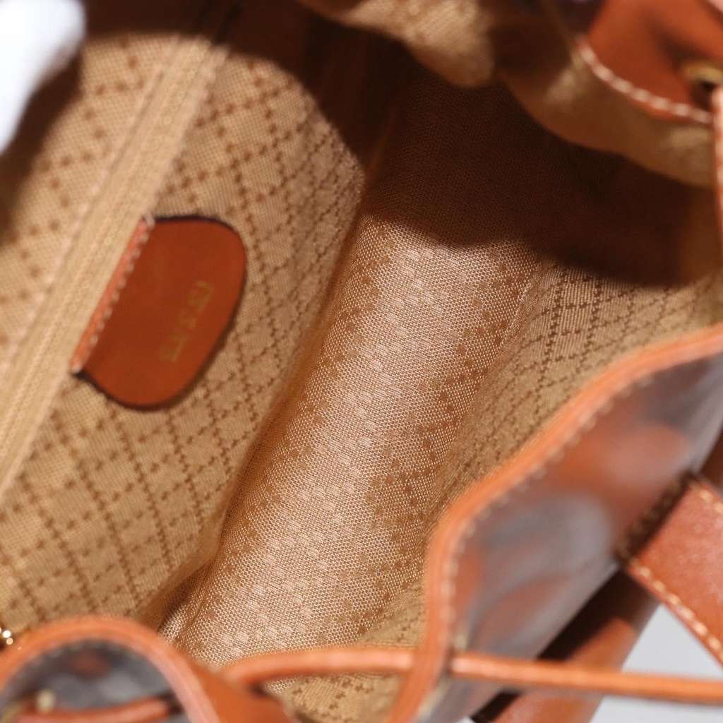 Gucci Vintage Bamboo Backpack Brown Leather Good condition - Box View