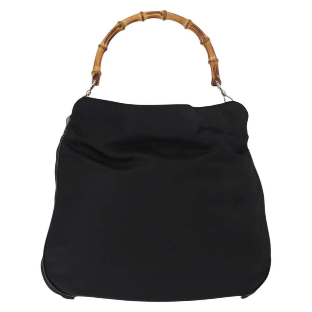 Gucci Vintage Bamboo Handle Bag Black Good condition - Back View