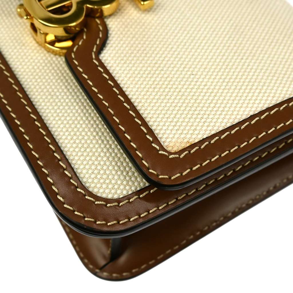 Burberry TB Flap Bag Beige Canvas Good condition - Box View