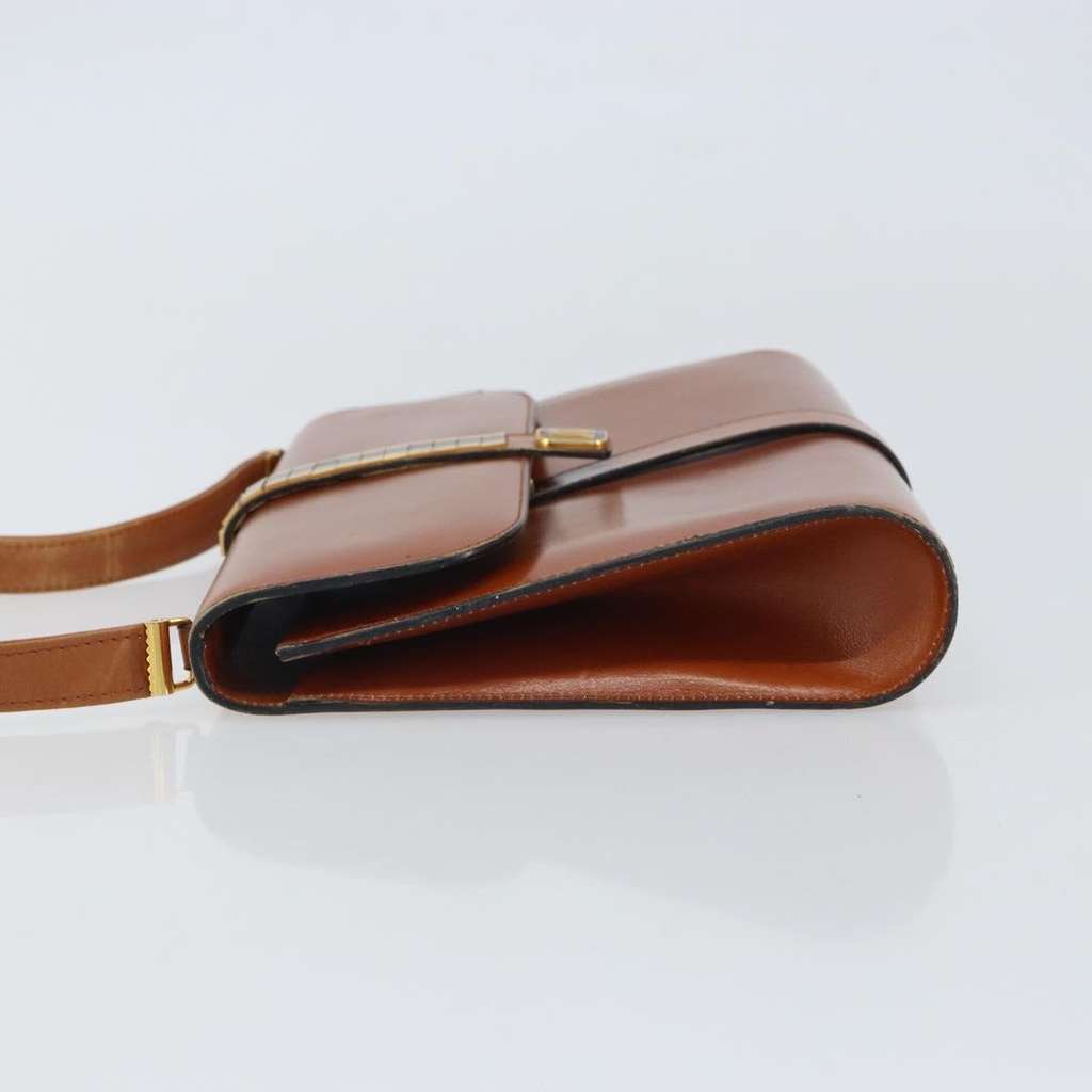 Christian Dior Vintage Shoulder Bag Brown Leather Fair condition - Model View