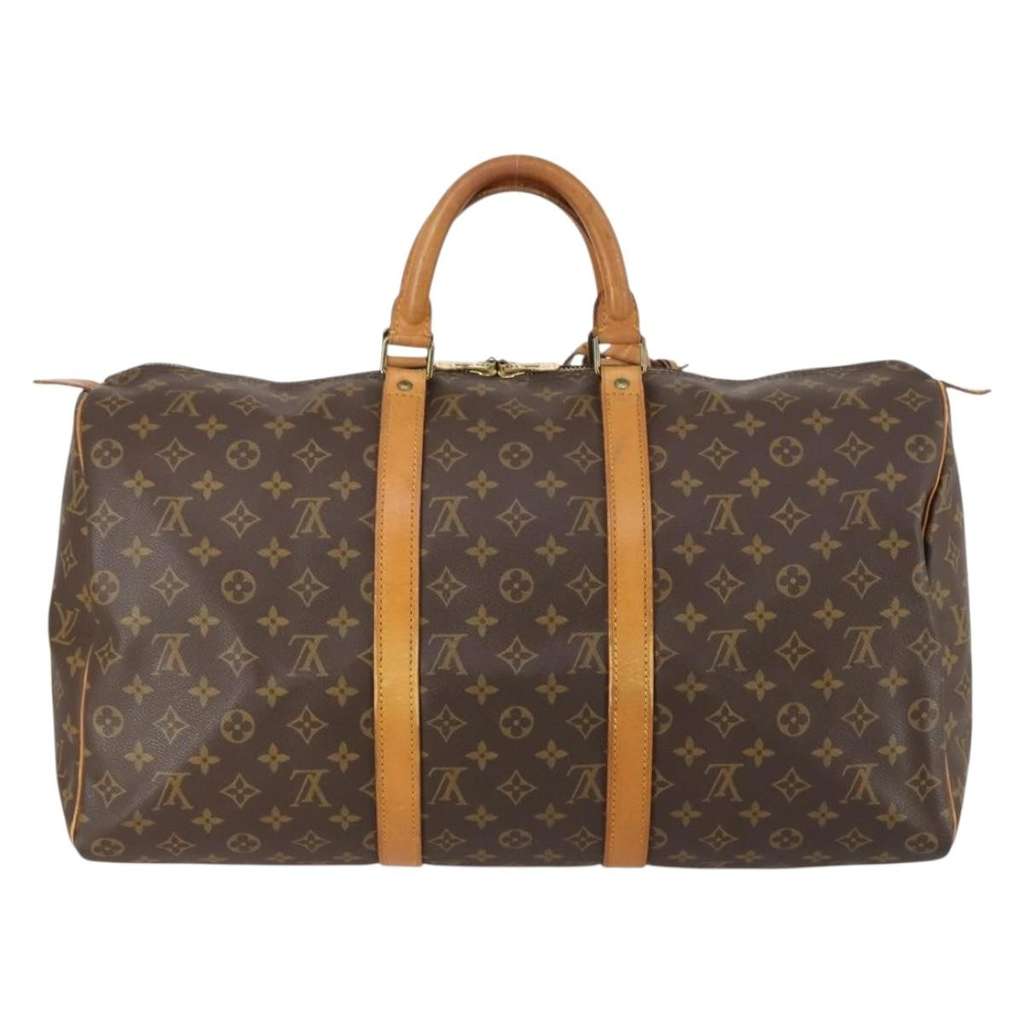 Louis Vuitton Keepall Bag Brown Canvas Good condition - Back View