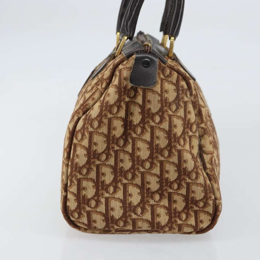 Christian Dior Vintage CD Trotter Handbag Brown Canvas Good condition - Inside View