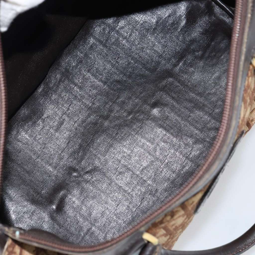 Christian Dior Vintage CD Trotter Handbag Brown Canvas Good condition - Box View