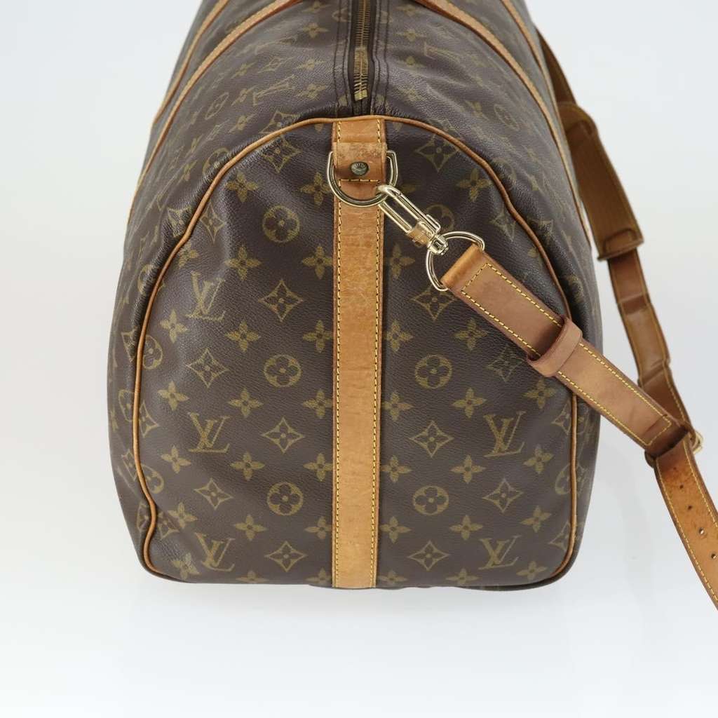 Louis Vuitton Keepall Bandouliere Bag Brown Canvas Fair condition - Inside View