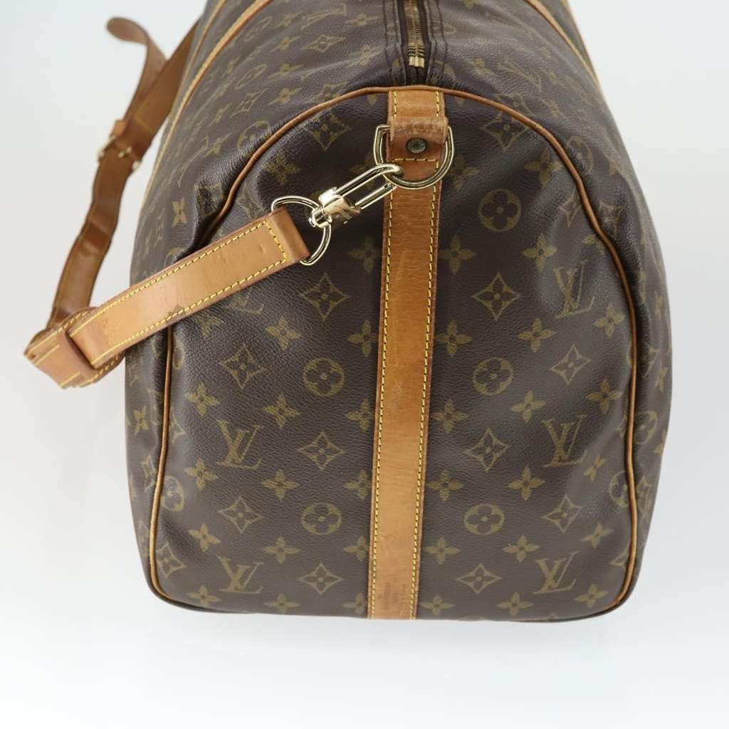 Louis Vuitton Keepall Bandouliere Bag Brown Canvas Fair condition - Model View