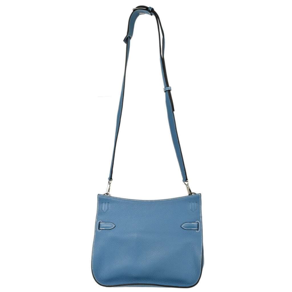 Hermès Jypsiere Bag Blue Leather Good condition - Back View