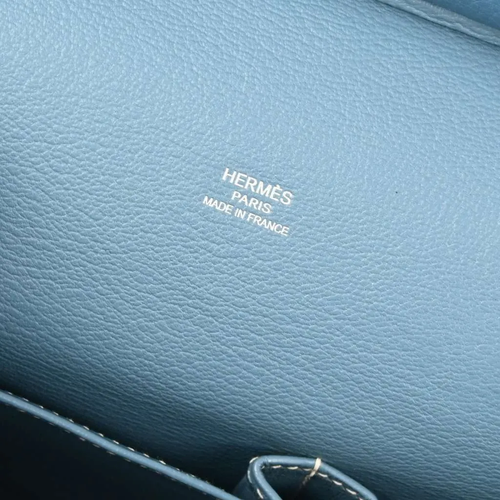 Hermès Jypsiere Bag Blue Leather Good - Model View