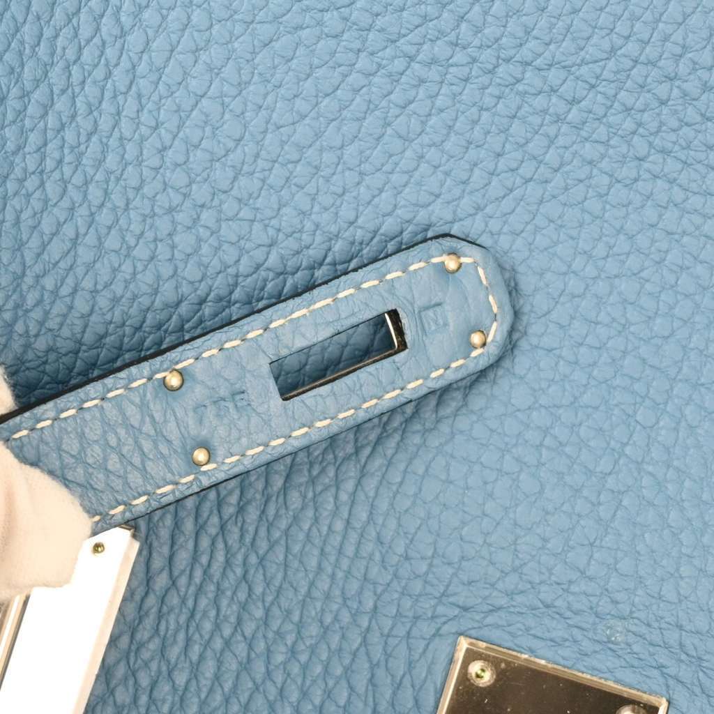 Hermès Jypsiere Bag Blue Leather Good condition - Box View