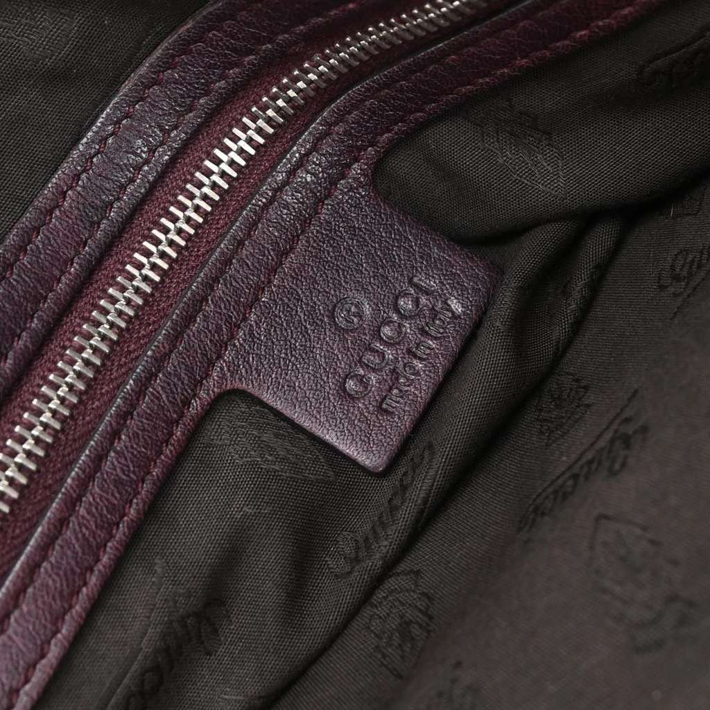 Gucci Vintage Bamboo Handle Bag Brown Leather Good condition - Model View