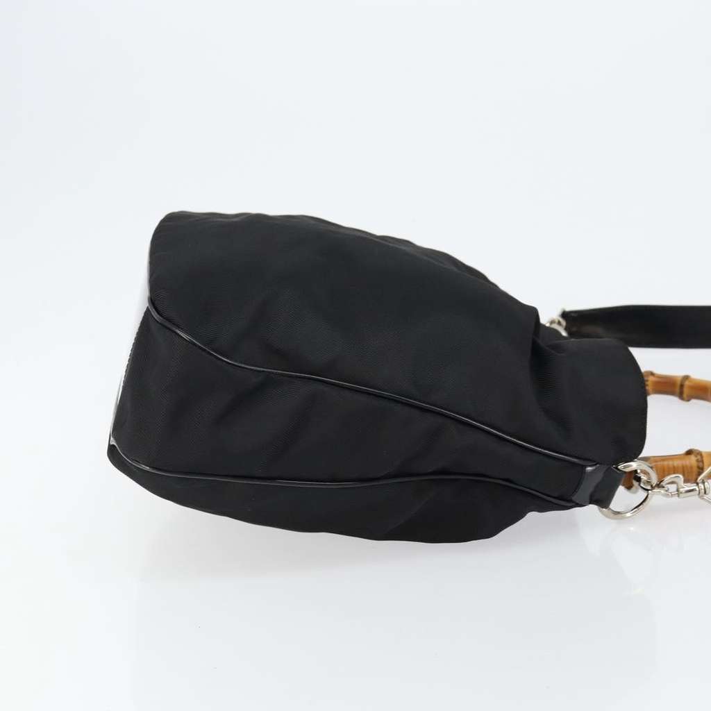 Gucci Vintage Bamboo Handle Open Hobo Black Good condition - Inside View