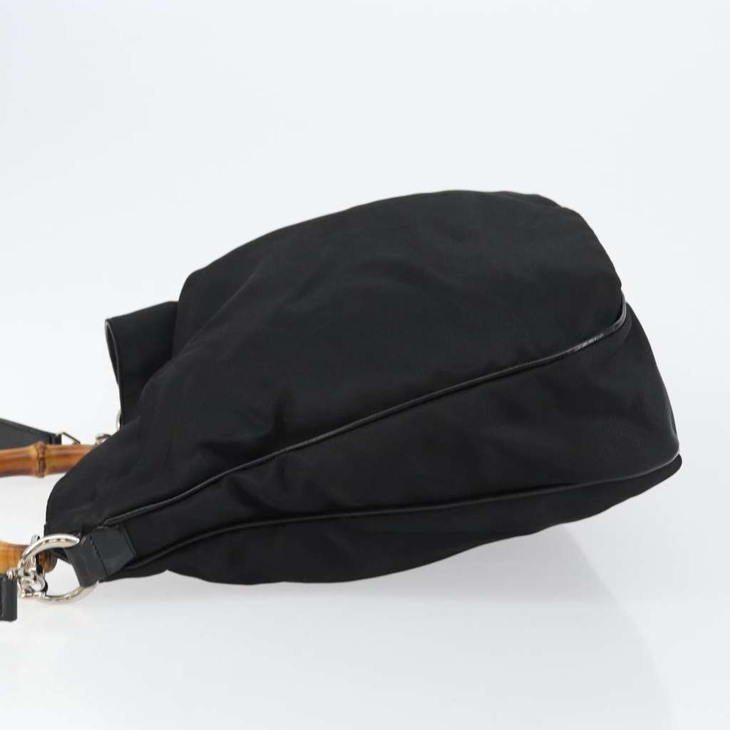 Gucci Vintage Bamboo Handle Open Hobo Black Good condition - Model View