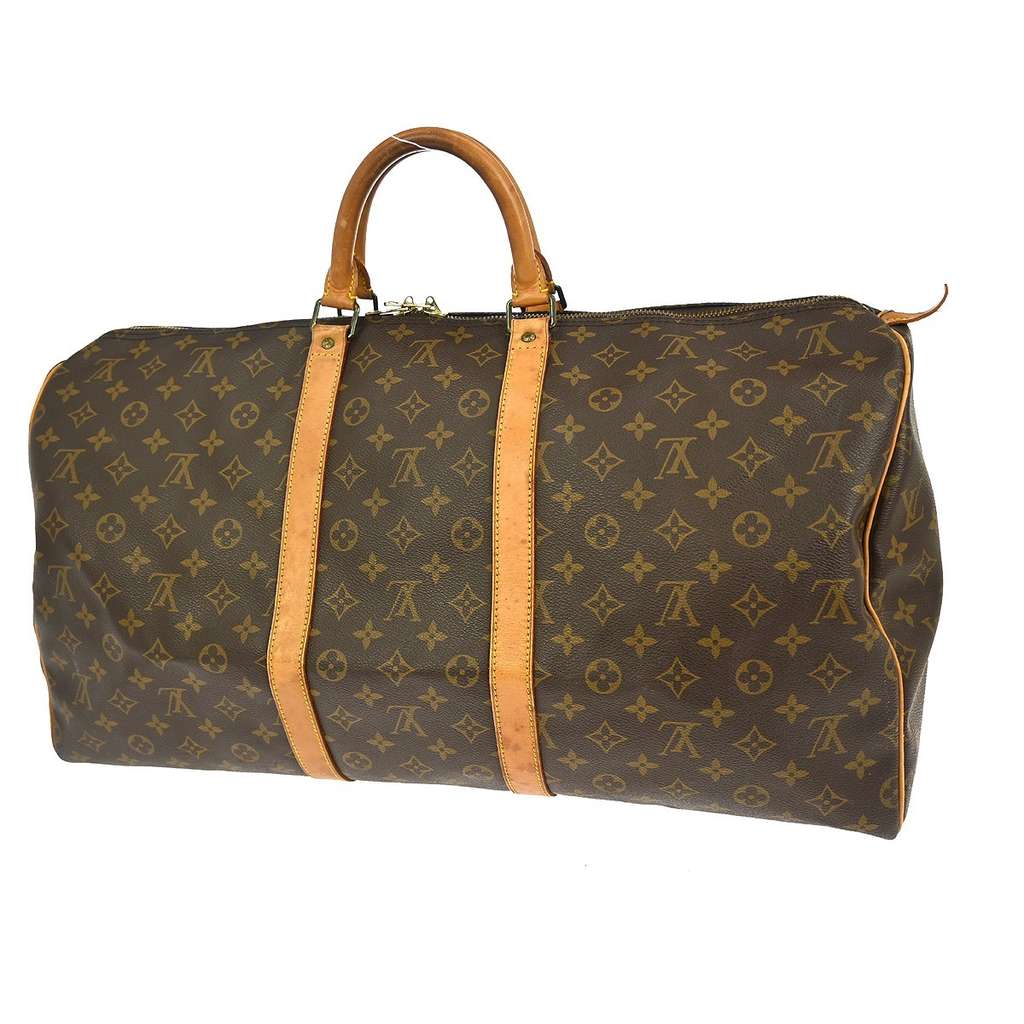 Louis Vuitton Keepall Bag Brown Canvas Good condition - Back View