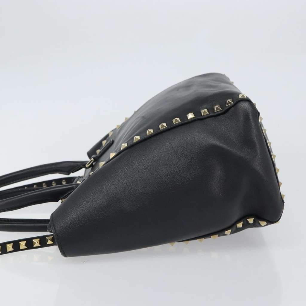 Valentino Garavani Rockstud Tote Black Leather Good condition - Model View