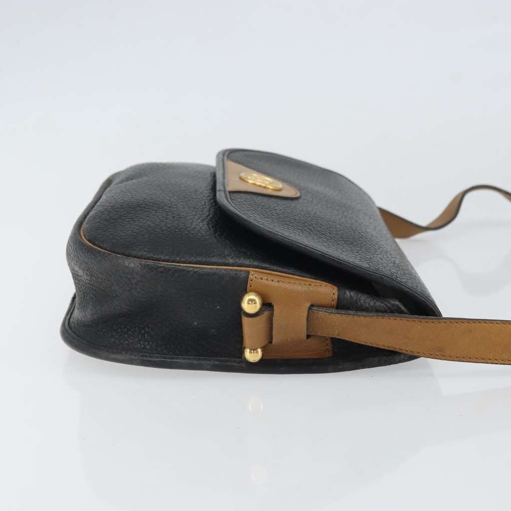 Christian Dior Vintage Shoulder Bag Black Leather Fair condition - Inside View