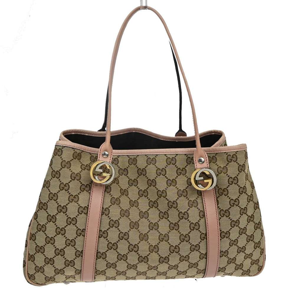 Gucci Twins Tote Brown Canvas Good condition - Back View