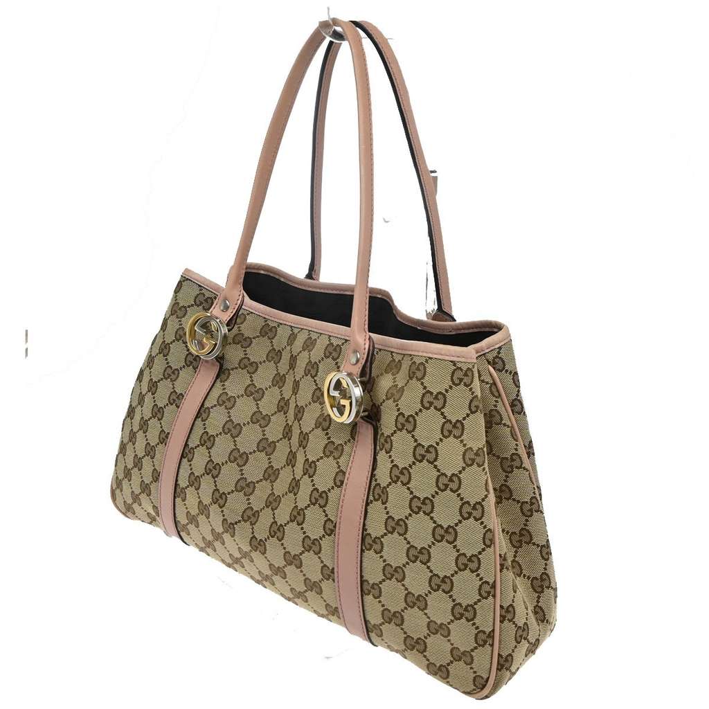 Gucci Twins Tote Brown Canvas Good condition - Model View