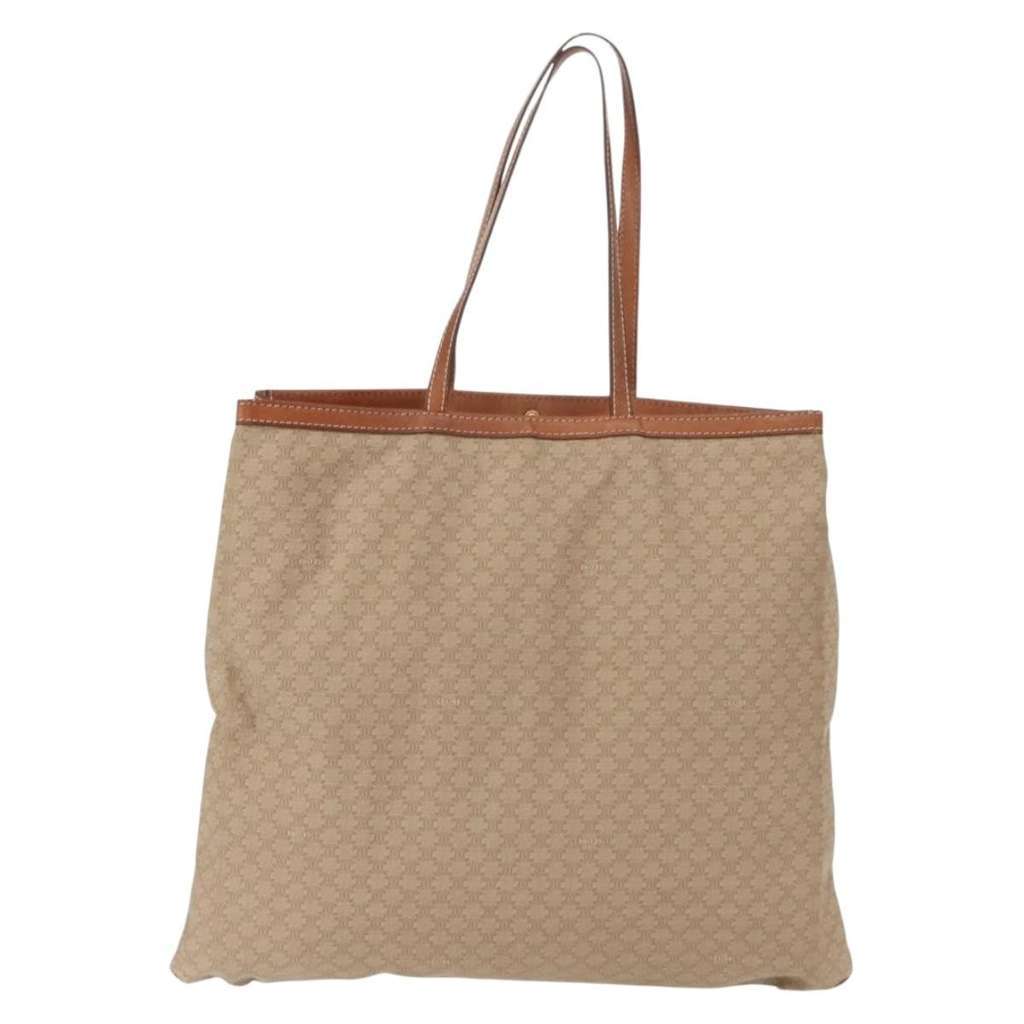 Celine Vintage Macadam Tote bag Beige Canvas Good condition - Back View