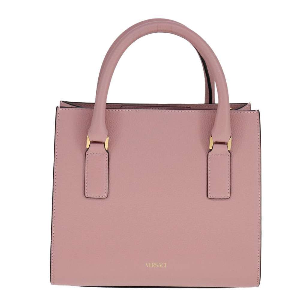 Versace Virtus Front Pocket Tote Pink Leather Good condition - Back View