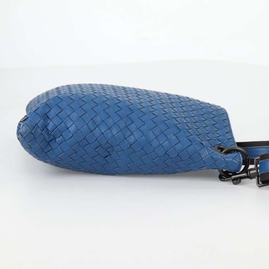 Bottega Veneta Flat Messenger Bag Blue Leather Fair condition - Inside View