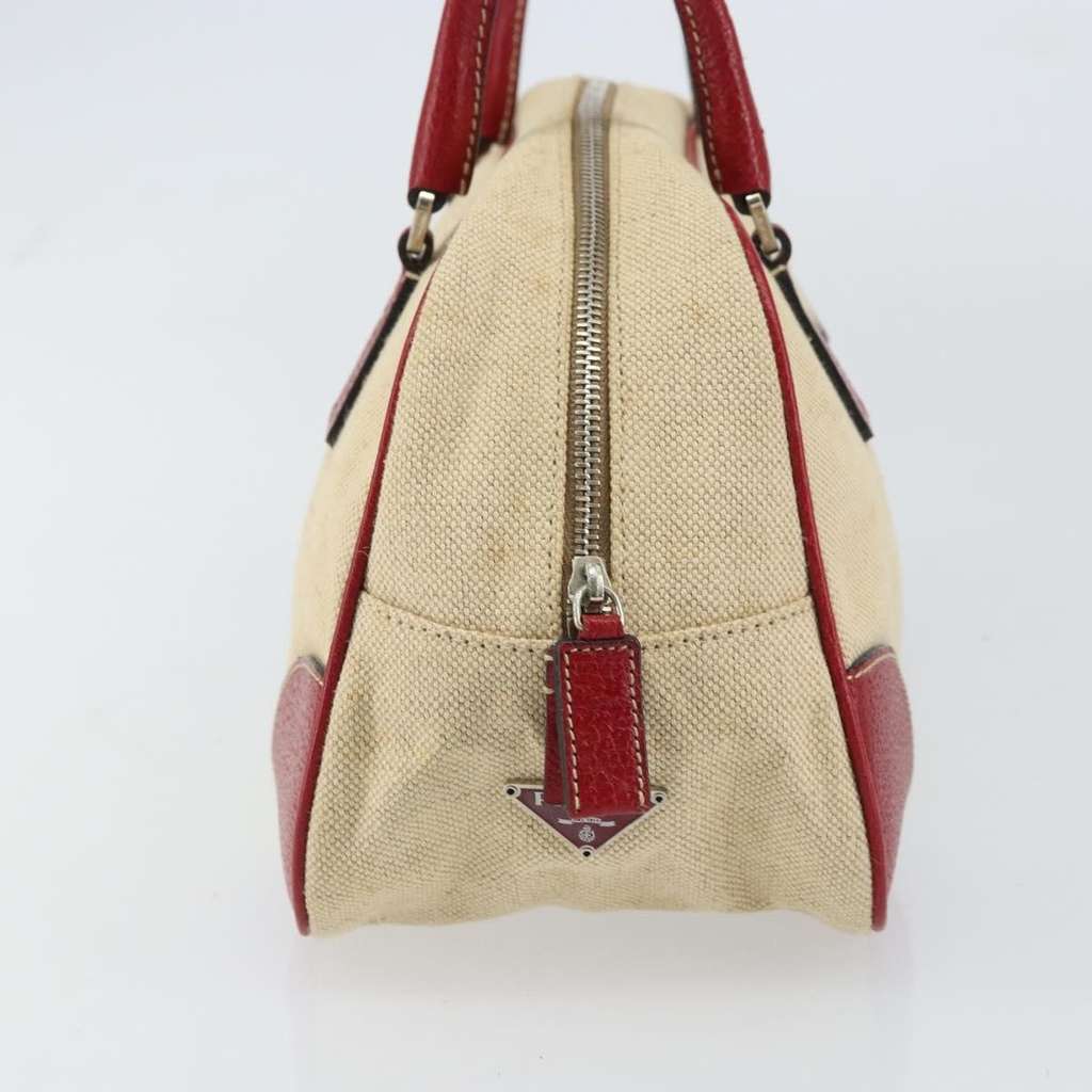 Prada Bowler Bag Beige Canvas Fair condition - Inside View