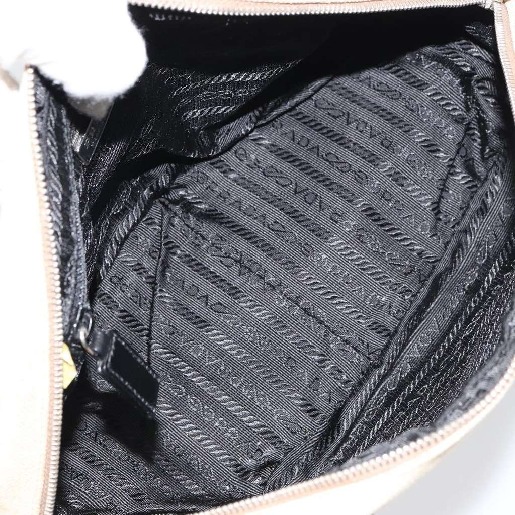 Prada Bowler Bag Beige Canvas Fair condition - Box View