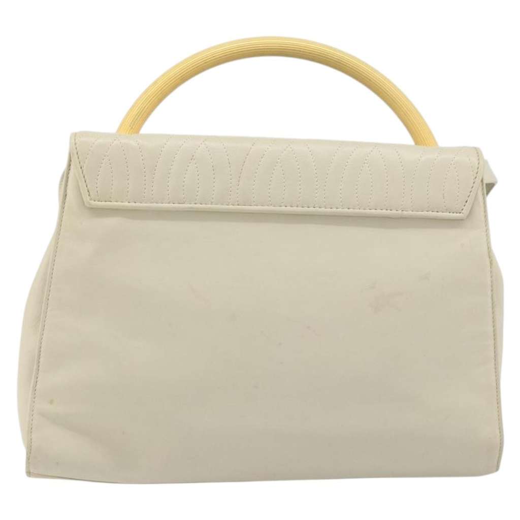 Fendi Vintage Handbag Beige Leather Fair condition - Back View