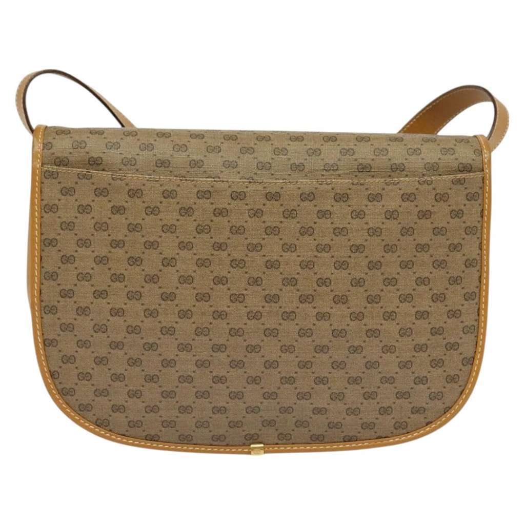 Gucci Micro GG supreme shoulder bag Beige Canvas Good condition - Back View