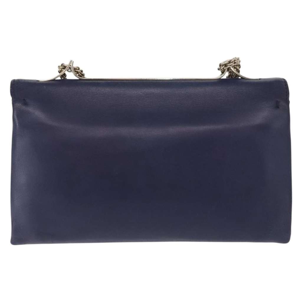 Valentino Garavani Va Va Voom Flap Shoulder Bag Navy Leather Good condition - Back View