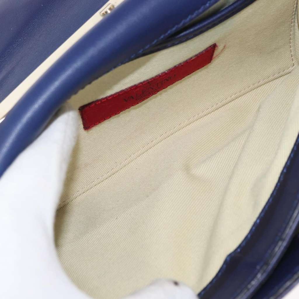 Valentino Garavani Va Va Voom Flap Shoulder Bag Navy Leather Good condition - Box View