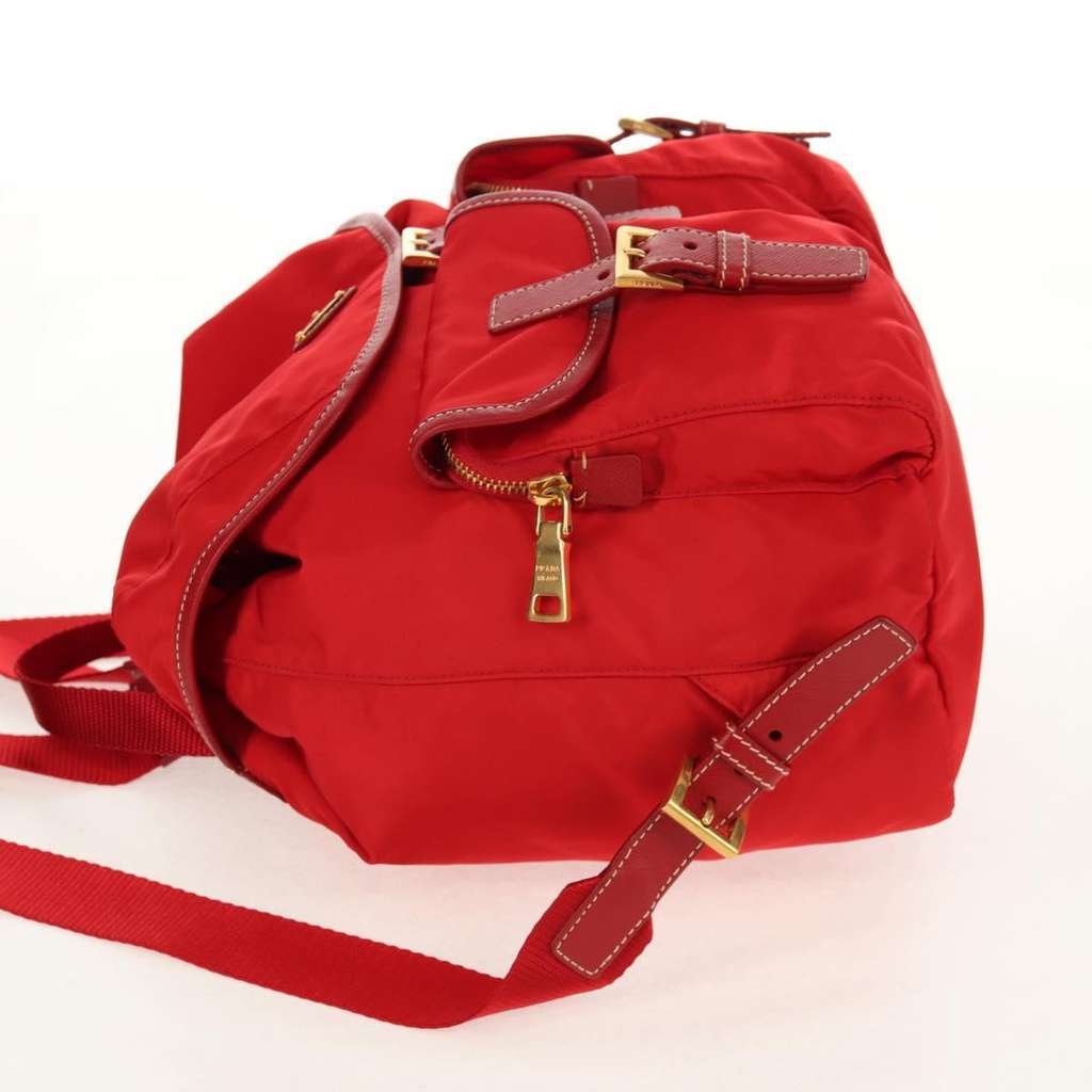 Prada Vela Double Front Pocket Backpack Red Good condition - Inside View