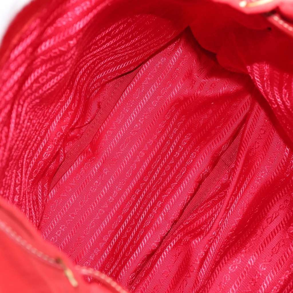 Prada Vela Double Front Pocket Backpack Red Good condition - Box View