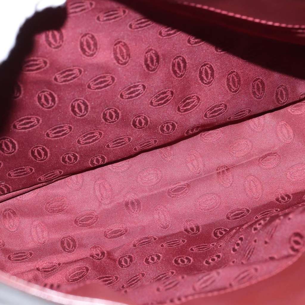 Cartier Must de Cartier Shoulder Bag Burgundy Leather Good condition - Box View