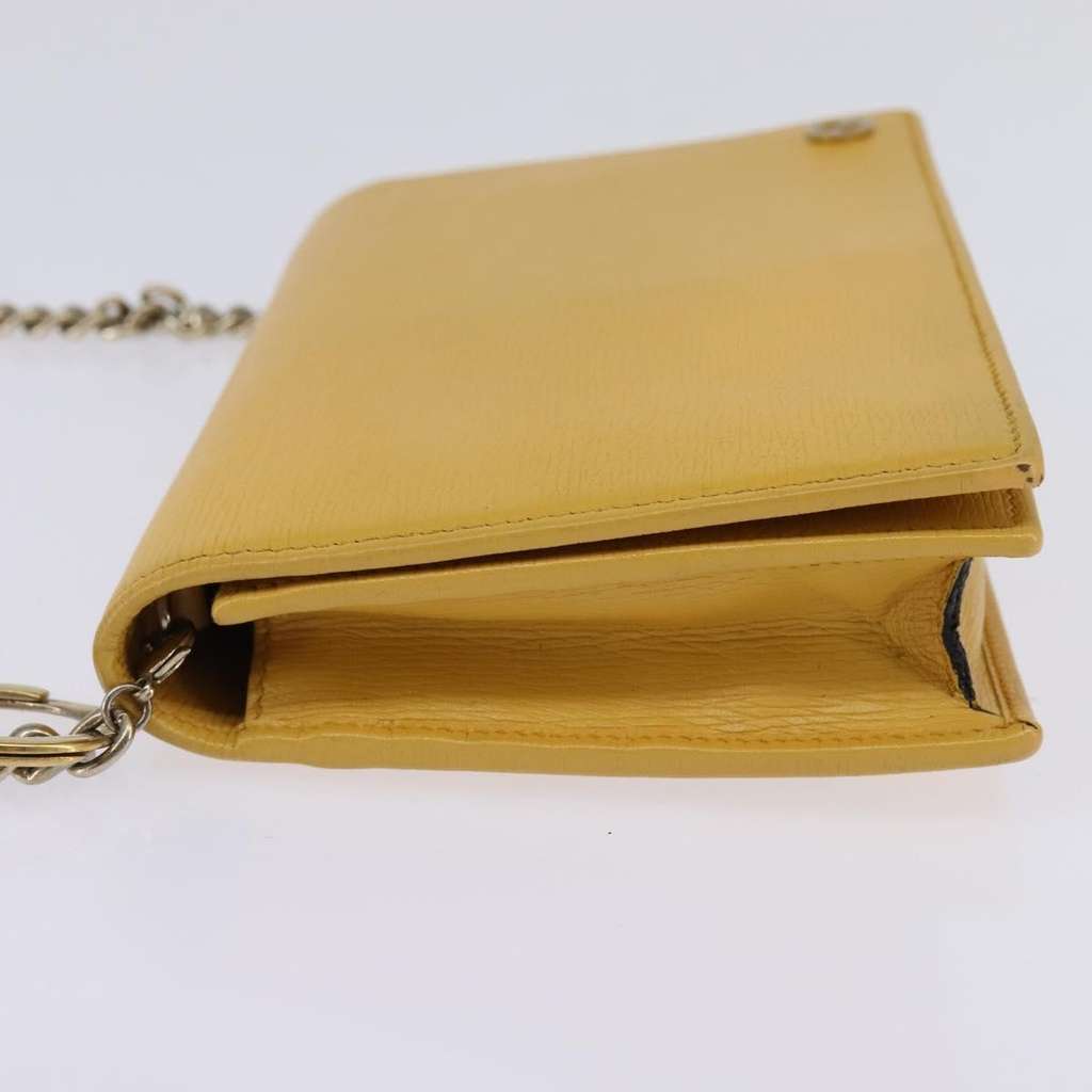 Gucci Betty Chain Wallet Yellow Leather Good condition - Inside View