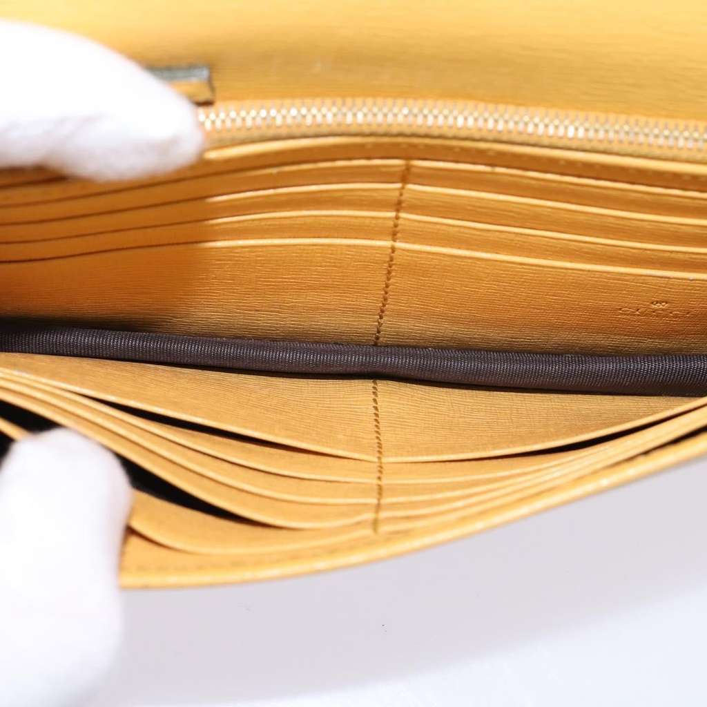 Gucci Betty Chain Wallet Yellow Leather Good condition - Box View