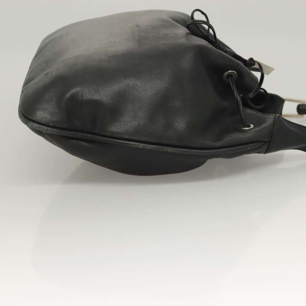 Gucci Vintage Bamboo Shoulder Bag Black Leather Good condition - Inside View