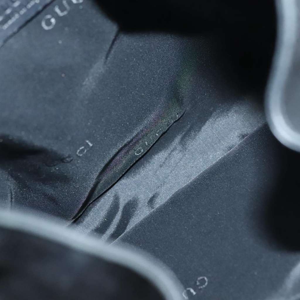 Gucci Vintage Bamboo Shoulder Bag Black Leather Good condition - Box View