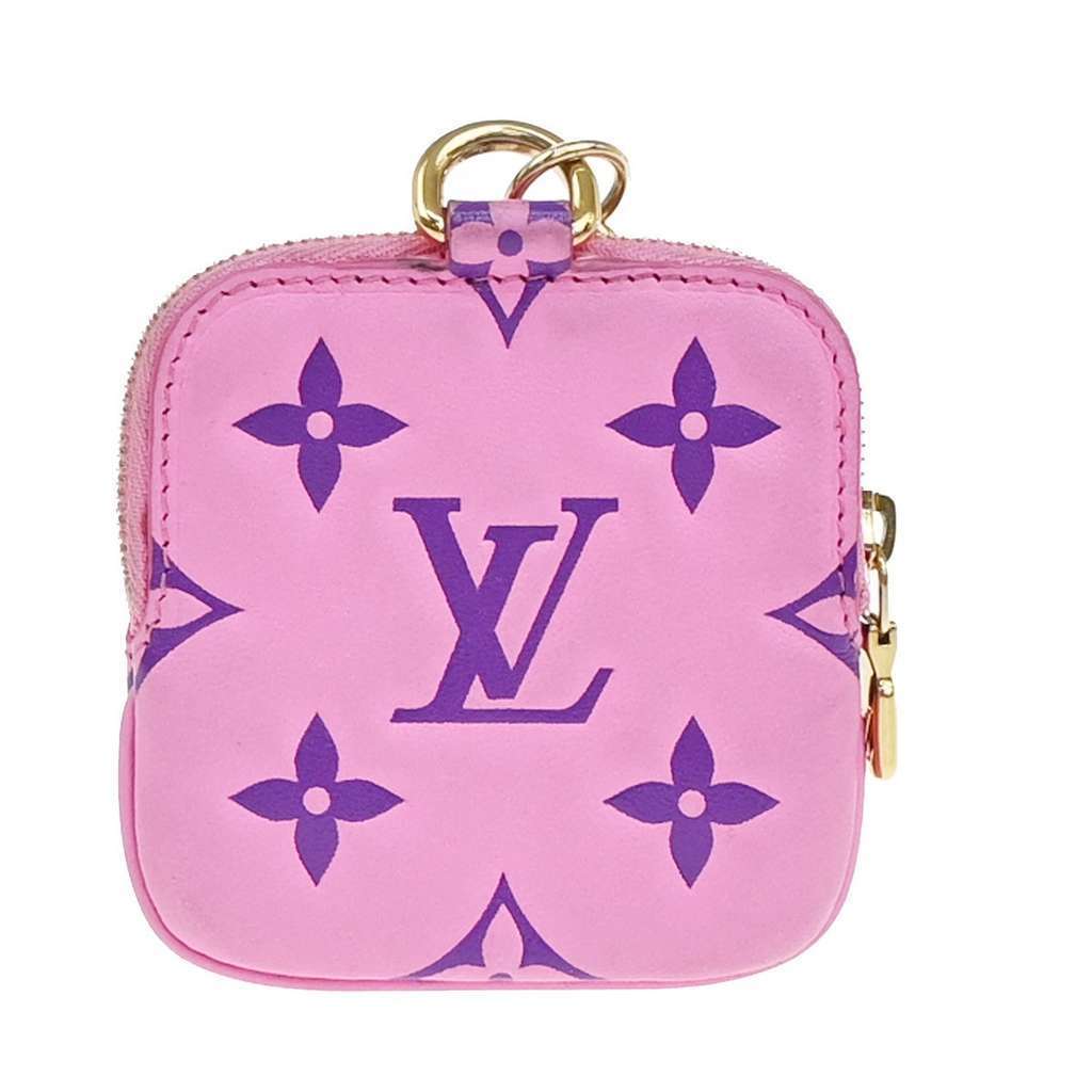 Louis Vuitton Lanyard Multipochette Coin Case Pink Leather Good condition - Back View