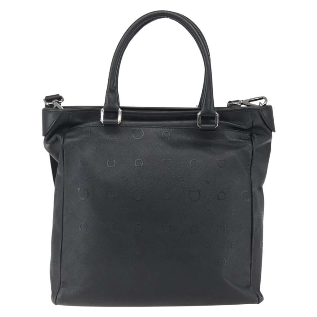 Salvatore Ferragamo Vintage Tote bag Black Leather Good condition - Back View