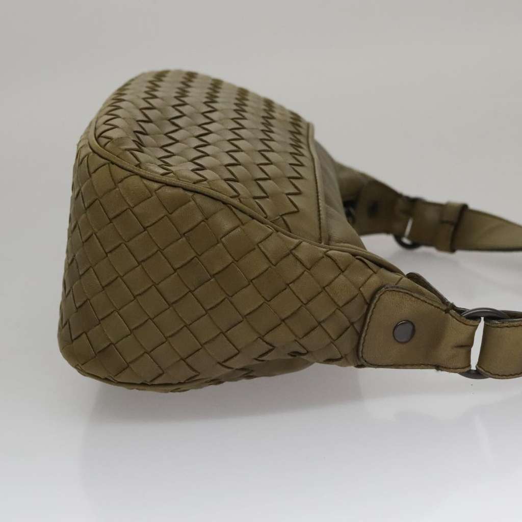 Bottega Veneta Intrecciato Shoulder bag Khaki Leather Good condition - Inside View