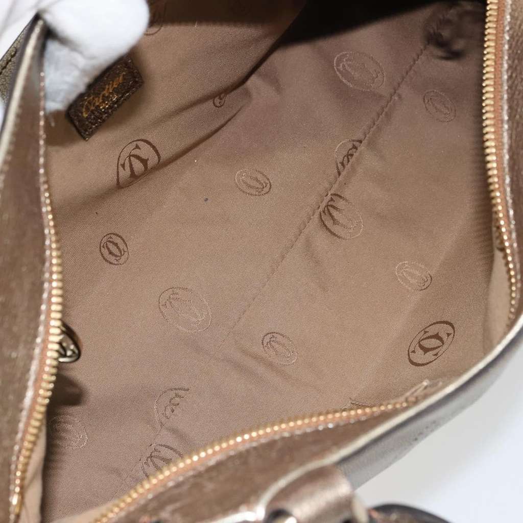 Cartier Marcello Handbag Gold Leather Good condition - Box View