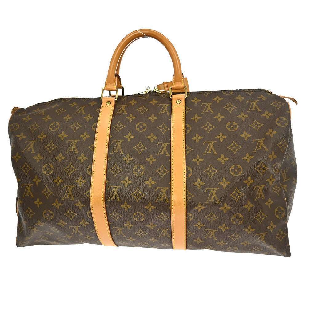 Louis Vuitton Keepall Bag Brown Canvas Good condition - Back View