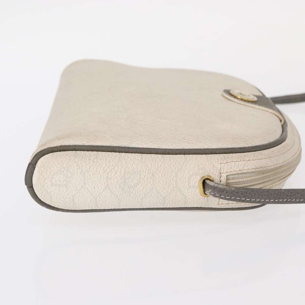 Christian Dior Vintage Honeycomb Shoulder Bag White Canvas Good condition - Inside View