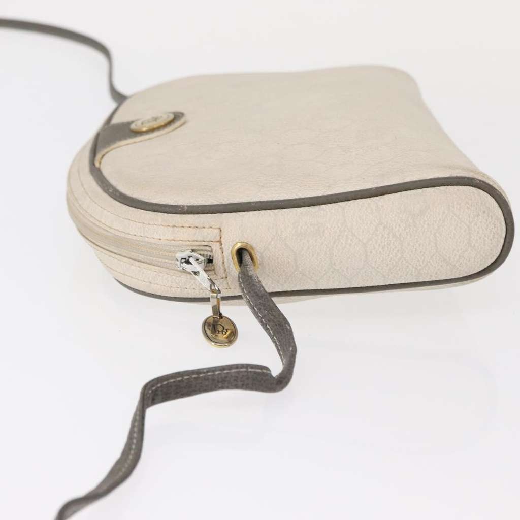 Christian Dior Vintage Honeycomb Shoulder Bag White Canvas Good condition - Model View
