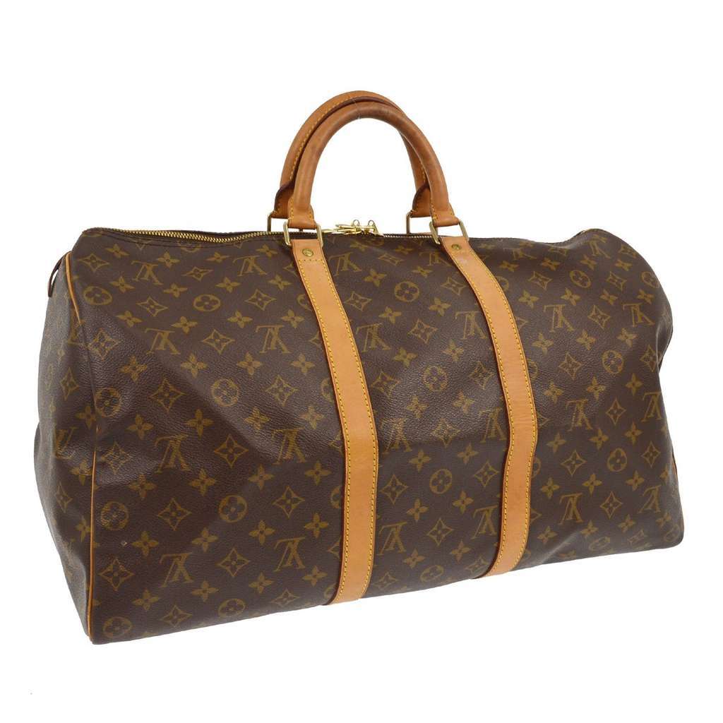 Louis Vuitton Keepall Bag Brown Canvas Good condition - Back View