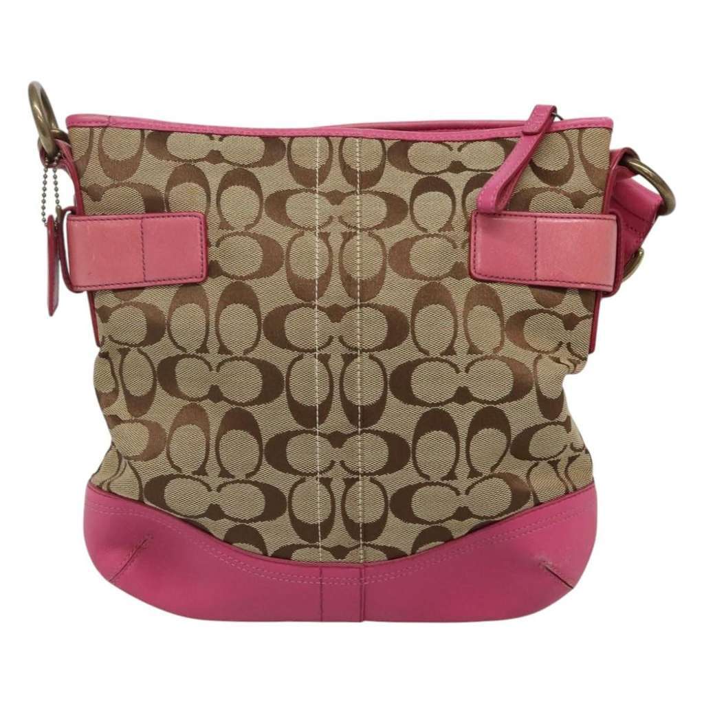 Coach Bag Beige Canvas Good condition - Back View