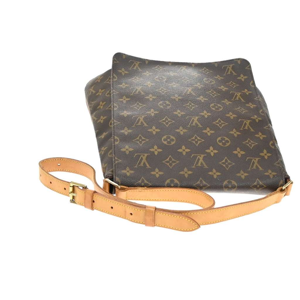 Louis Vuitton Musette Handbag Brown Leather Good condition - Box View